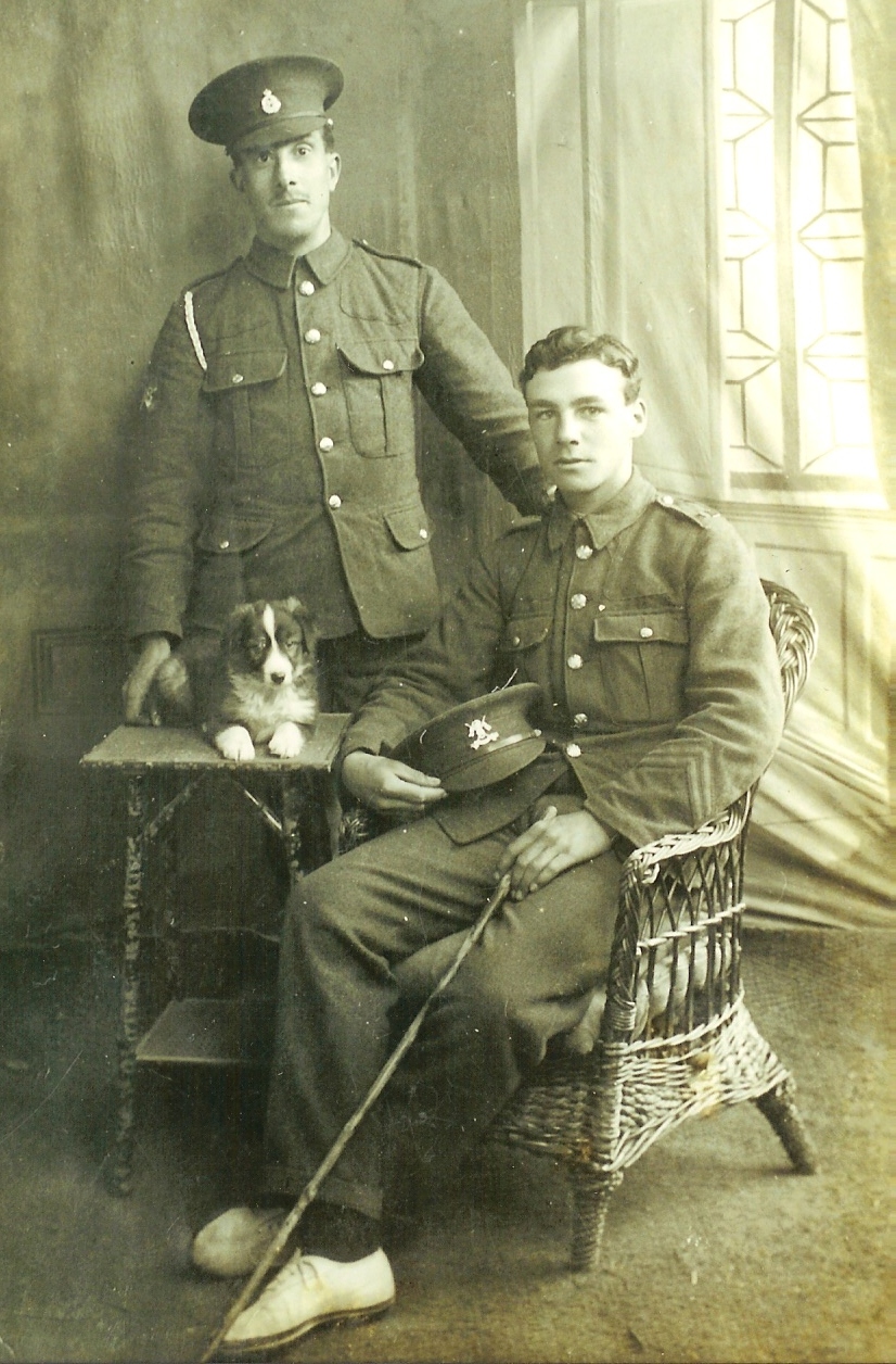 Oswald Stephen Roughan standing behind his younger brother James Martin Roughan